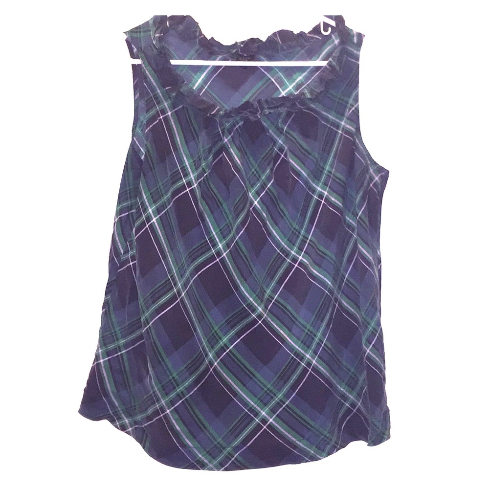 %100 percent silk plaid shell